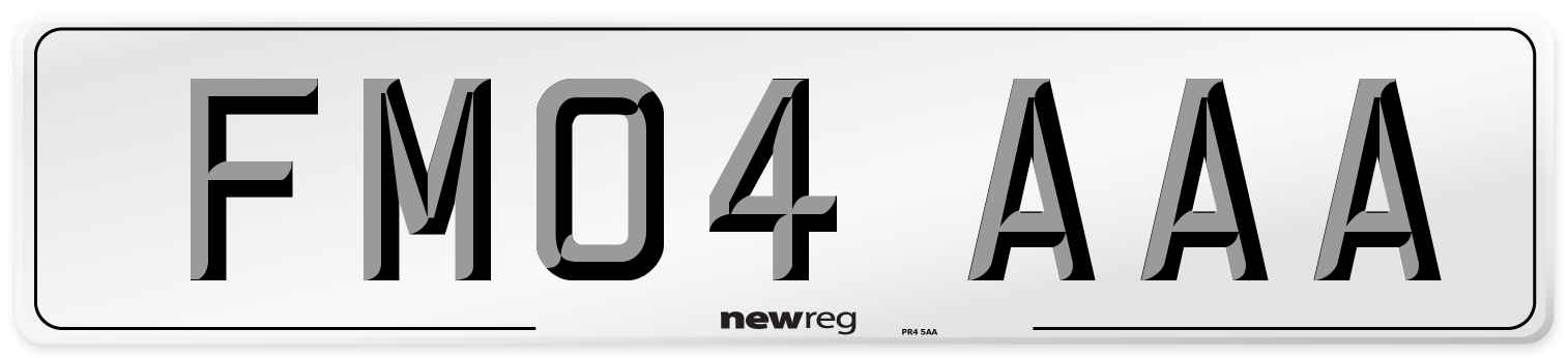 FM04 AAA Number Plate from New Reg